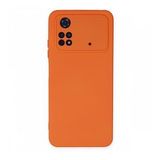 Newface Xiaomi Poco M4 Pro 4G Nano İçi Kadife Silikon Turuncu Cep Telefonu Kılıfı