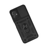 Newface Xiaomi Poco M5 Pars Lens Yüzüklü Silikon Siyah Kılıf