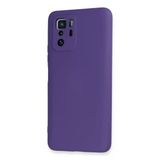 Newface Xiaomi Poco X3 Gt Nano İçi Kadife Silikon Mor Cep Telefonu Kılıfı