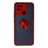 Newface Xiaomi Redmi 10C Kılıf Montreal Yüzüklü Silikon Kapak - Kırmızı
