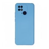 Newface Xiaomi Redmi 10C Nano İçi Kadife Silikon Mavi Cep Telefonu Kılıfı