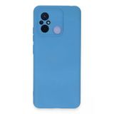Newface Xiaomi Redmi 12C Kılıf Nano içi Kadife Silikon - Mavi