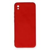 Newface Xiaomi Redmi 9A Kılıf Nano İçi Kadife Silikon Kırmızı Cep Telefonu Kılıfı