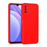 Newface Xiaomi Redmi 9T Nano İçi Kadife Silikon Kırmızı Cep Telefonu Kılıfı