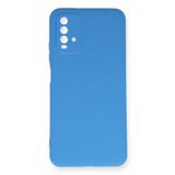 Newface Xiaomi Redmi 9T Nano İçi Kadife Silikon Mavi Cep Telefonu Kılıfı