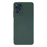 Newface Xiaomi Redmi Note 11 Pro Nano İçi Kadife Silikon Koyu Yeşil Cep Telefonu Kılıfı