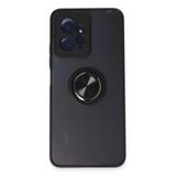 Newface Xiaomi Redmi Note 12 4G Kılıf Montreal Yüzüklü Silikon Kapak - Siyah