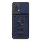 Newface Xiaomi Redmi Note 12 5G Kılıf Pars Lens Yüzüklü Silikon - Lacivert