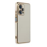 NewFace Xiaomi Redmi Note 12 Pro Plus ile Uyumlu Kılıf, Volet Luxury Seri, Kamera Korumalı, Silikon, Beyaz