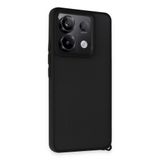 NewFace Xiaomi Redmi Note 13 Pro 5G ile Uyumlu Elegant Seri Silikon Kılıf, Siyah, Mat Yarı Şeffaf, Yükseltilmiş Kamera Çerçevesi, Darbe Koruması