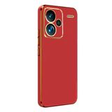 NewFace Xiaomi Redmi Note 13 Pro Plus ile Uyumlu Volet Luxury Seri Kamera Korumalı Silikon Kılıf, Kırmızı