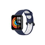 Newface Xiaomi Redmi Watch 2 Lacivert-Beyaz Spor Delikli Kordon