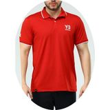Newforss Adidas EF-3992 Erkek Polyester Mesh Polo Yaka T-Shirt - Kırmızı
