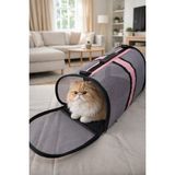 NEWFULL KEDİ TAŞIMA ÇANTASI SEYAHAT EVCİL HAYVAN ÇANTASI FİLELİ BÜYÜK BOY PEMBE