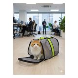 NEWFULL Kedi Taşıma Çantası Seyahat Evcil Hayvan Çantası Fileli Büyük Boy