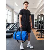 Newfull Sport Ayakkabı Bölmeli Astarlı Su Geçirmez Seyahat ve Spor Çantası-Orta Boy - Mavi