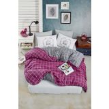 Newhome Ranforce Çift Kişilik Nevresim Takımı Trendy colors Mor 1167-02