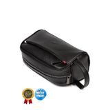 Newish Adelina Siyah Deri Portföy El Çantası Seyahat Traş Kozmetik Clutch Çanta