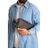 Newish Erkek Deri Portföy Clutch Traş Kozmetik Bakım ve Günlük El Çantası