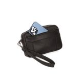 Newish Erkek Siyah El Askılı Portföy Clutch El Çantası