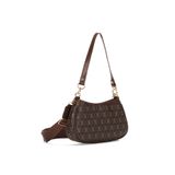 Newish Kadın Farme Monogram Baget El ve Omuz Çantası new111 - Kahverengi