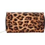 Newish Kadın Taba Suni Deri Kartlık ve Cüzdan NEW296 - Leopar