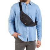 Newish Polo 816 Kanvas (pamuk) Bel Çantası Göğüs Çantası Omuz Çantası SİYAH