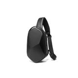 NEWISH POLO ACCESSORIES Siyah Motorcu Çapraz Omuz ve Bel Çantası Sert Kabuk Tasarımı Çift Yön Askılı