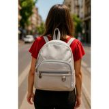 Newish Polo D Model Bayan Sırt Çantası-Yıkama Suni Deri - Gri