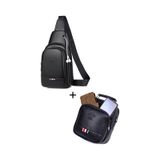 Newish Polo Erkek Bodybag Göğüs Çapraz Çanta Ve El Omuz Çantası New130 Siyah - Bronz