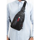 Newish Polo Erkek Çapraz Omuz Ve Bel Çantası Siyah Suya Dayanıklı Günlük Seyahat Çantası (BOY:30CM EN:16CM)