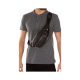 Newish Polo Erkek Deri Çapraz Bel ve Omuz Çantası new037 Siyah