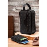 Newish Polo Erkek Deri Mekanizmalı Cüzdan Ve Portföy Clutch Traş Kozmetik Bakım Ve Günlük El Çantası 14x24cm New171 - Antrasit