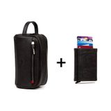 Newish Polo Erkek Deri Mekanizmalı Cüzdan Ve Portföy Clutch Traş Kozmetik Bakım Ve Günlük El Çantası 14x24cm New171 - Metalik Gri