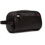 Newish Polo Erkek Deri Portföy Clutch Traş Kozmetik Bakım Ve Günlük El Çantası (14X24CM) newpolo171 - Siyah