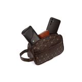 Newish Polo Erkek Desenli Siyah Vegan Deri Portföy-clutch Traş/makyaj Ve El Çantası (GÜNLÜK, SEYAHAT)