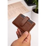 Newish Polo Erkek Hakiki Deri Cüzdan ve Kartlık - newpolo083 - Taba