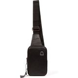 Newish Polo Erkek Hakiki Deri Göğüs ve Omuz Çantası newpolo089 - Siyah