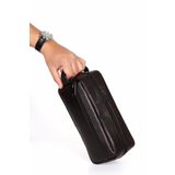 Newish Polo Erkek Hakiki Deri Günlük Portföy El Çantası - Siyah newpolo092
