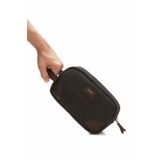 Newish Polo Erkek Kanvas Kumaş Portföy Clutch Traş Kozmetik Bakım ve Günlük El Çantası new347 - Kahverengi