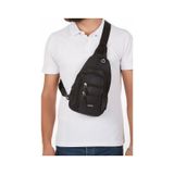 Newish Polo Erkek Kumaş Usb Kulaklık Çıkışlı Bodybag Göğüs Ve Omuz Çantası New172 - Siyah
