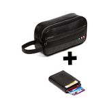 Newish Polo Erkek Mekanizmalı Kartlık Cüzdan Ve Portföy Clutch Günlük El Çantası New174 Siyah - Siyah
