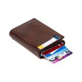Newish Polo Erkek Mekanizmalı Kartlık ve Cüzdan new020 - Kahverengi