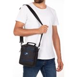 Newish Polo Erkek Quatro Kumaş El ve Omuz Çantası - Siyah - Mavi