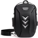 Newish Polo Erkek Şifreli Kilitli Su Geçirmez Sling Bag Çapraz Omuz ve Sırt Çantası - NEWPOLO404 - Siyah