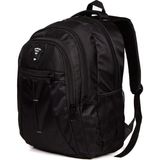 Newish Polo Erkek Siyah Dayanıklı Su Geçirmez Kumaş Fermuarlı Laptop Okul Spor ve Sırt Çantası (32X47CM) newpolo032 - Siyah - Beyaz