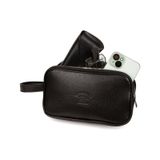 Newish Polo Erkek Siyah Deri Portföy Clutch Traş Kozmetik Bakım Ve Günlük El Çantası New277 Kahverengi