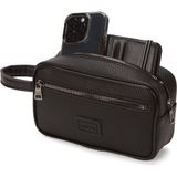 Newish Polo Erkek Siyah Deri Portföy Clutch Traş Kozmetik Bakım ve Günlük El Çantası newpolo269 - --Siyah