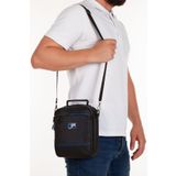 Newish Polo Erkek Siyah Mavi Impertex Kumaş Erkek Çapraz Omuz Ve El Çantası (GÜNLÜK, SEYAHAT, SPOR)
