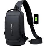 Newish Polo Erkek Siyah Usb Çıkışlı Çapraz Askılı Omuz ve Bel Çantası newpolo222